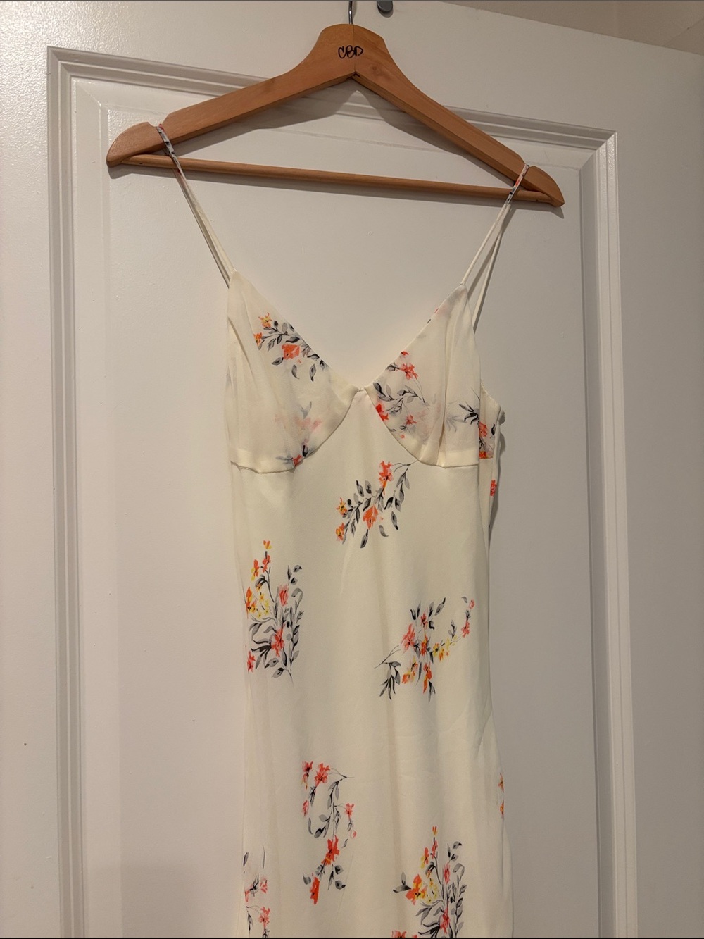 Women’s Cream Floral Slip Dress - Verge Girl